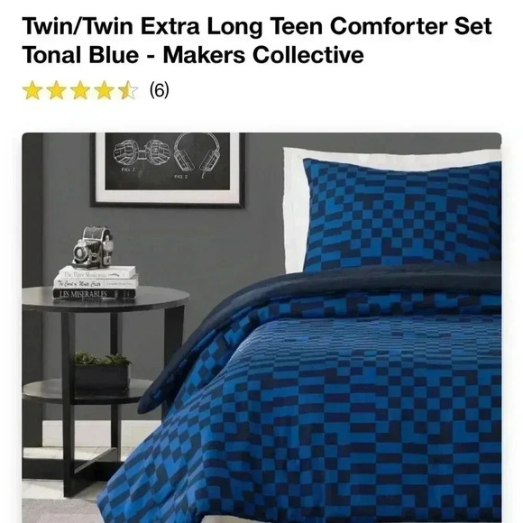 NWT Twin/Twin Extra Long Teen Comforter Set
Tonal Blue - Makers Collective - Picture 4 of 5